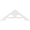 Ekena Millwork Pitch Cornelia Architectural Grade PVC Gable Pediment, 48"W x 18"H x 1"P (9/12) GPP048X018X100CRN - alternate 3